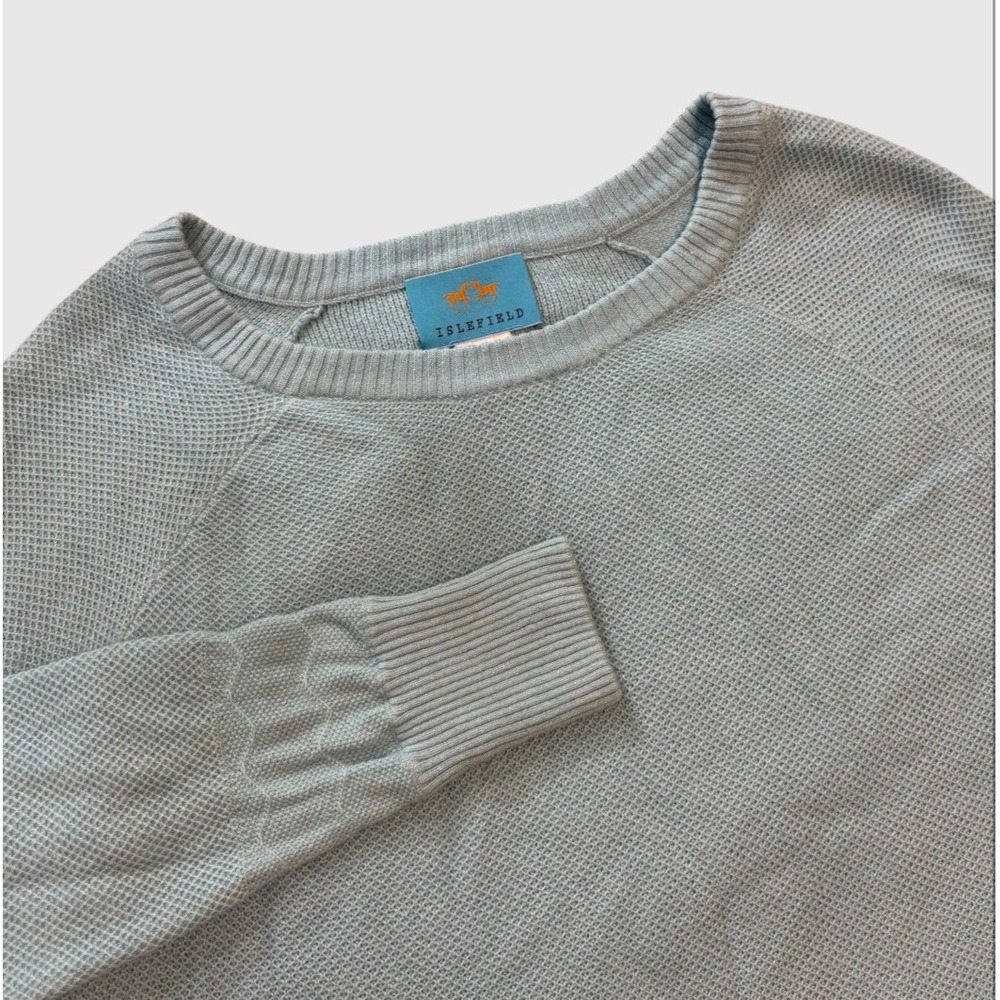 Islefield Women's M Silk Cashmere Sweater Lightweight Casual Luxury Waffle Knit